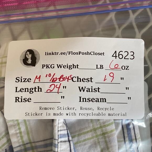 Canyon River Blues Boy Shirt Plaid Checkered Button Down Size M - Picture 8 of 8